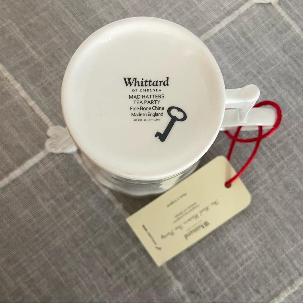 WHITTARD OF CHELSEA COLLECTIBLE CHINA WHITE MAD HATTER'S TEA PARTY RABBIT MUG - Picture 9 of 14